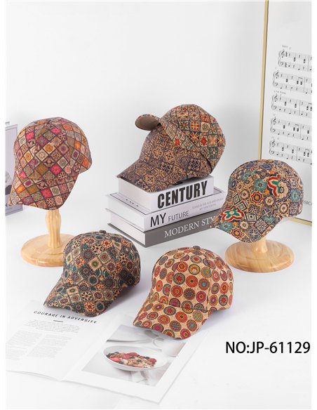 Mosaic print cap