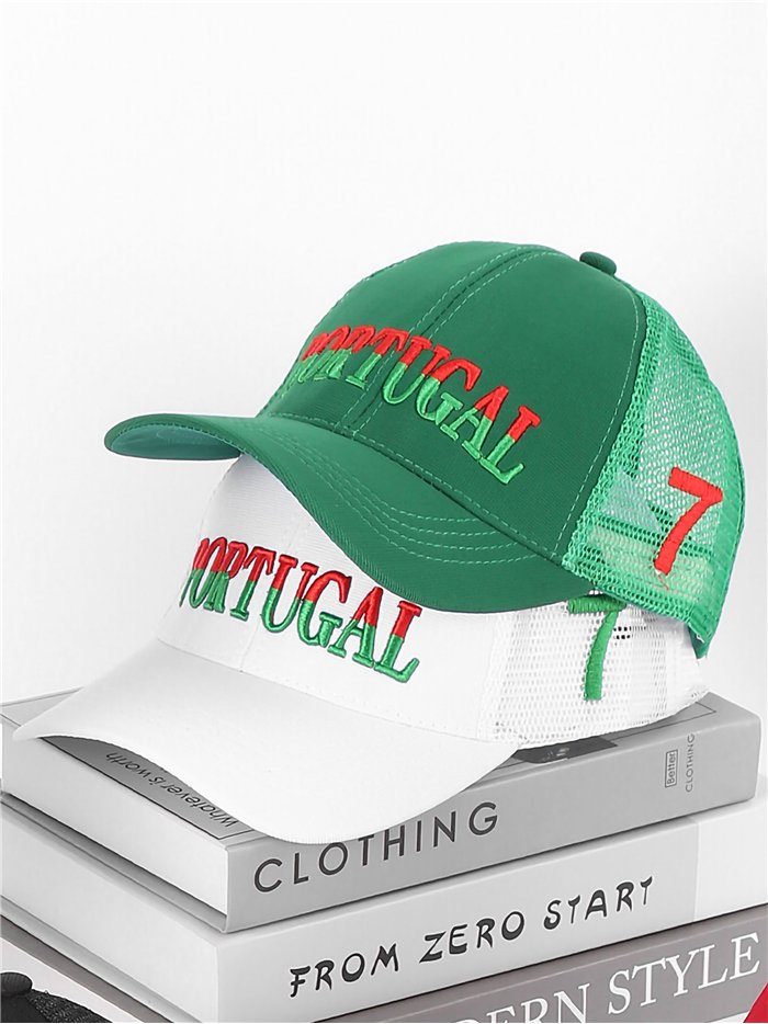Gorra visera trucker Portugal bordada