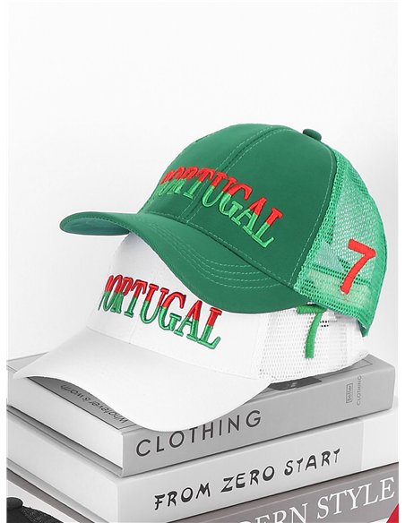 Gorra visera trucker Portugal bordada