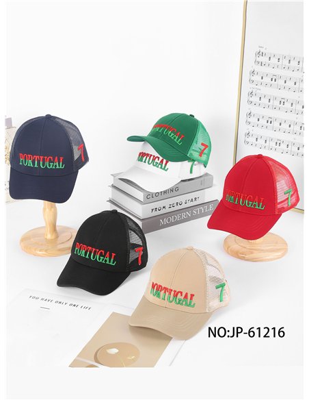 Gorra visera trucker Portugal bordada
