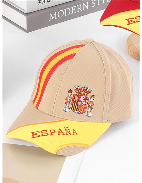 Gorra visera España con bandera lateral