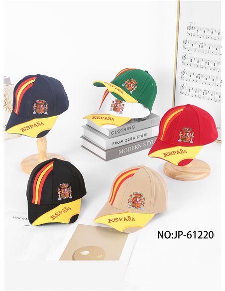 Gorra visera España con bandera lateral