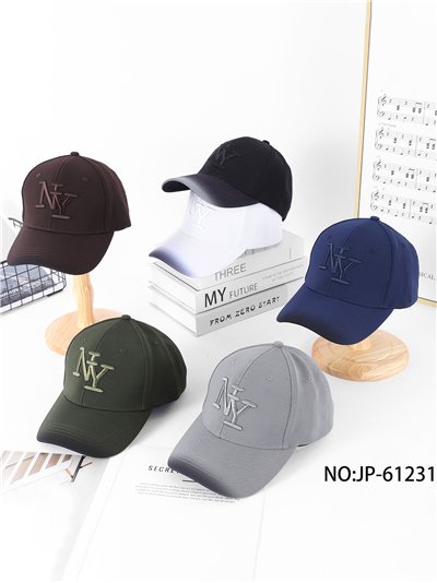 Casquette à visière avec lettrage monochrome 2