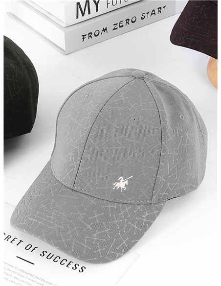 Textured equestrian logo cap