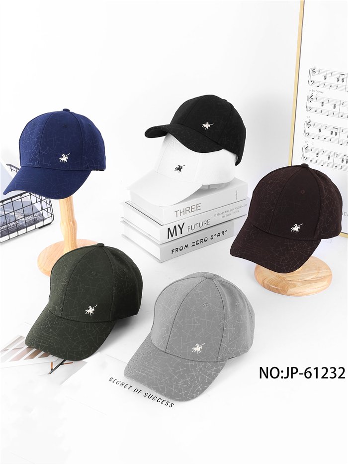 Textured equestrian logo cap