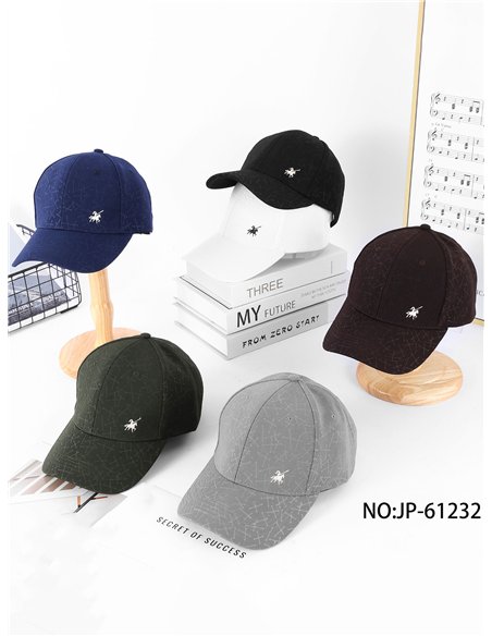 Textured equestrian logo cap