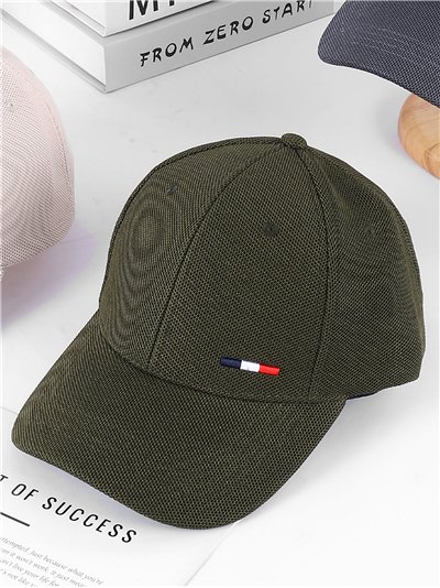 Gorra visera básica detalle tricolor
