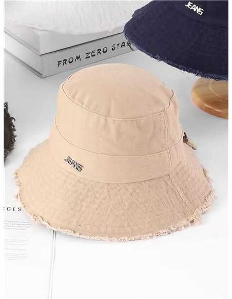 Gorro bucket jeans desflecado