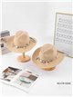 Sombrero western de rafia con adorno boho