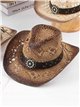 Sombrero cowboy calado con cinta vintage