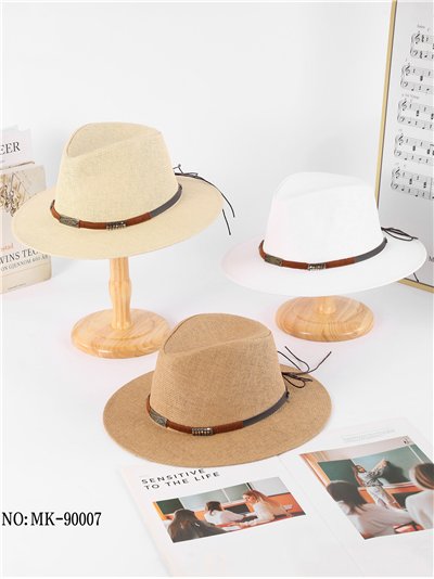 Sombrero panamá con banda decorativa 2