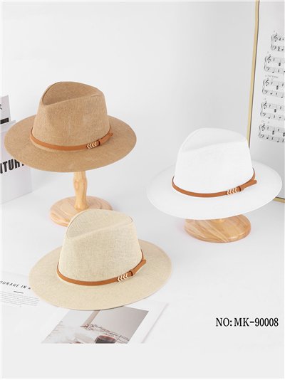 Sombrero panamá con cinta minimalista 2