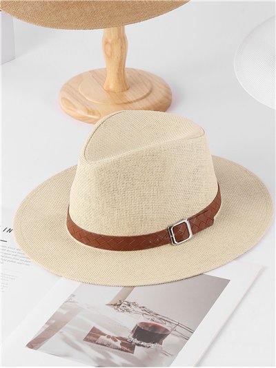 Sombrero panamá con banda trenzada