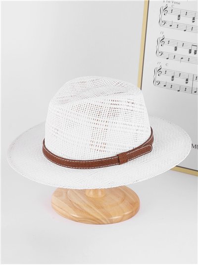 Sombrero panamá calado con cinta contraste