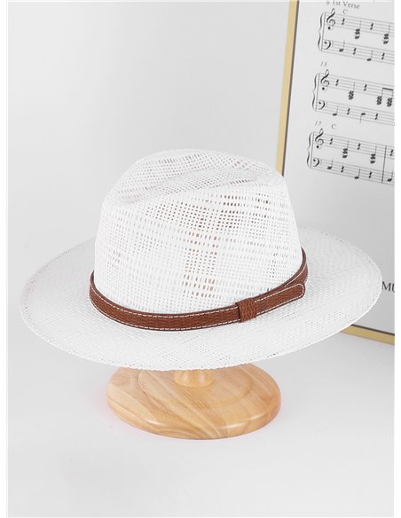 Sombrero panamá calado con cinta contraste
