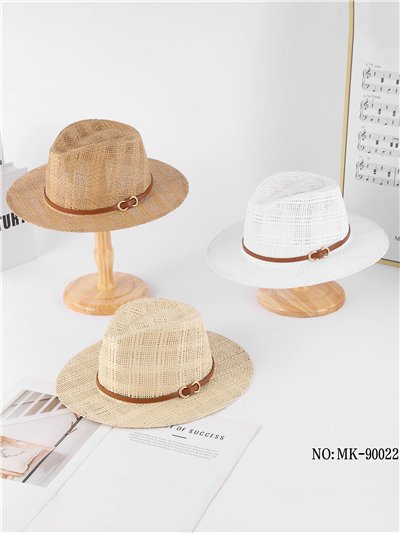 Sombrero panamá calado con detalle metálico 2