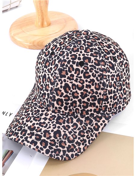 Gorra visera animal print