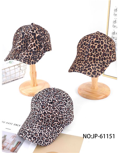 Gorra visera animal print