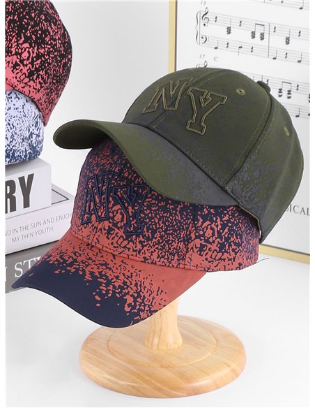 Gorra visera degradada con bordado frontal