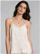 Leinen-Camisole-Top mit gestickten Herzen