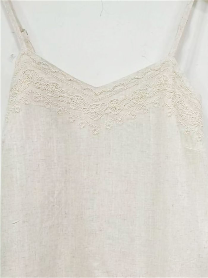 Conjunto de lino top bordado y short