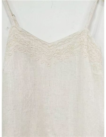 Conjunto de lino top bordado y short