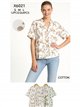 Camisa estampada de flores detalle calados