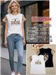 Camiseta texto mangas encaje