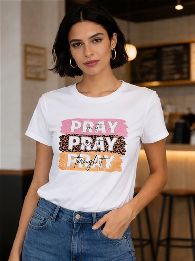 camiseta estampada orar