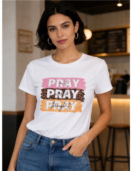 camiseta estampada orar