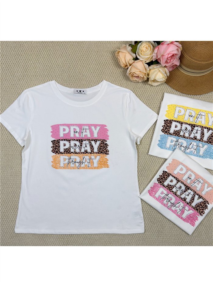 camiseta estampada orar