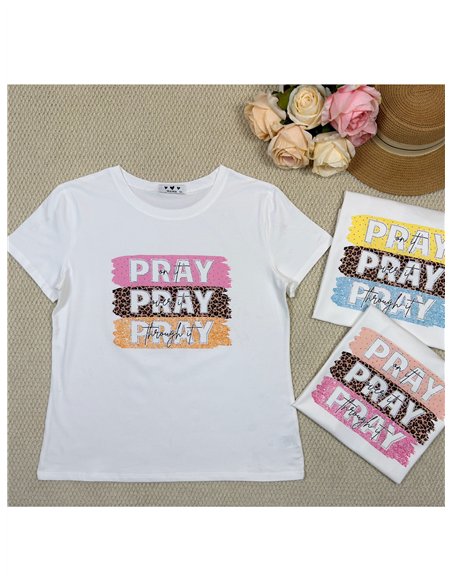 camiseta estampada orar