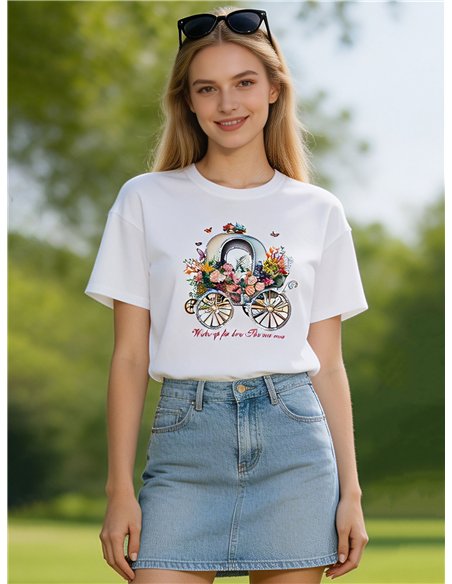 Camiseta carruaje floral
