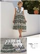 Vestido midi estampado cenefa boho