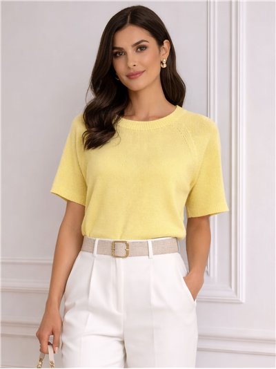 Jersey de punto fino manga corta