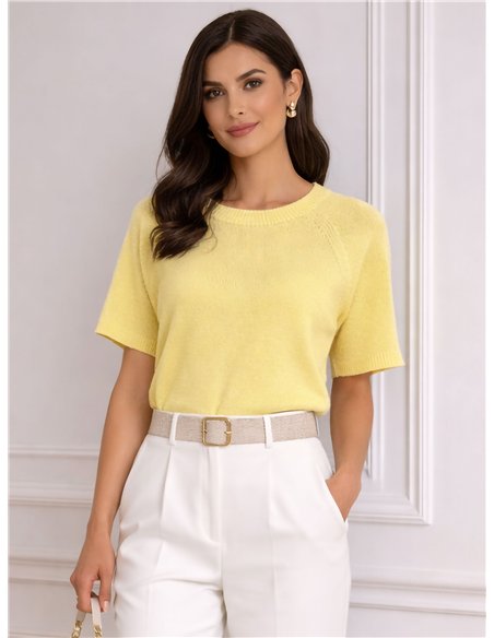 Jersey de punto fino manga corta