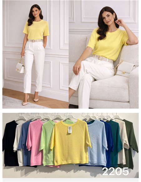 Jersey de punto fino manga corta