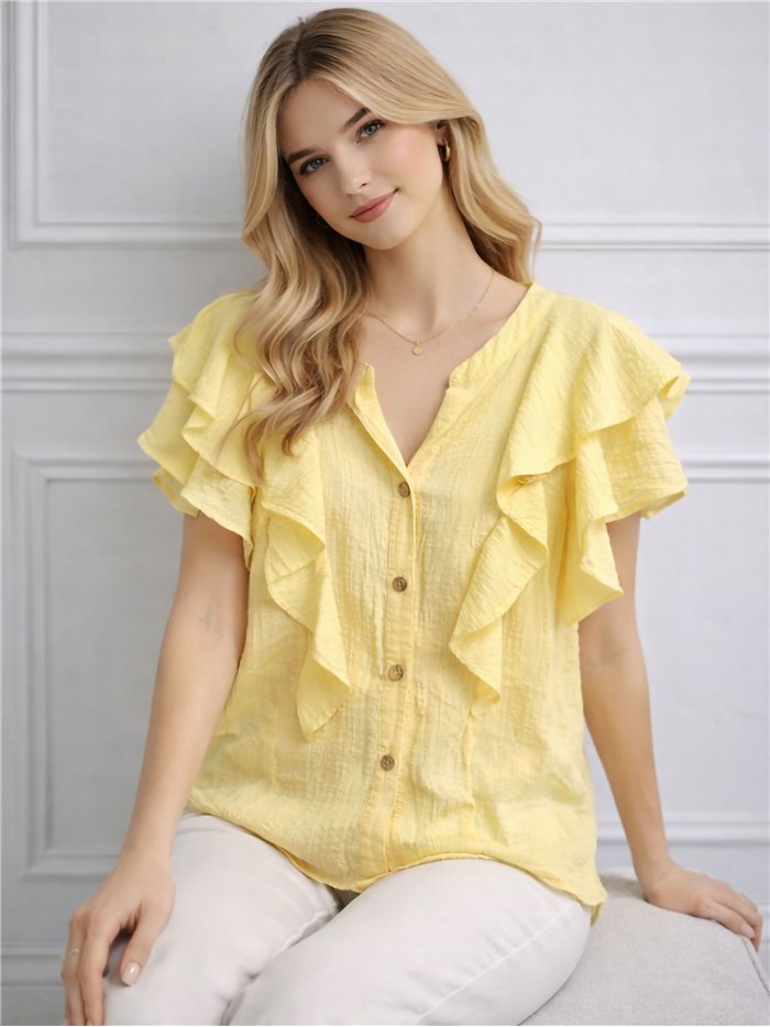 Blusa fluida volante