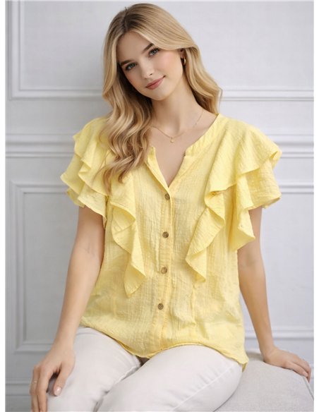 Blusa fluida volante