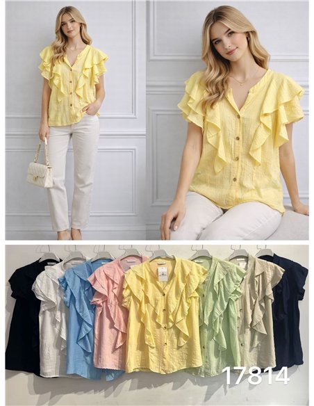 Blusa fluida volante