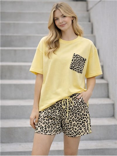 Conjunto leopardo camiseta y short