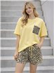 Conjunto leopardo camiseta y short