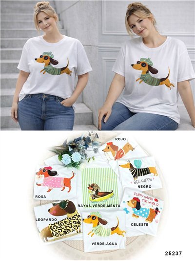 Camiseta amplia perro salchicha 2