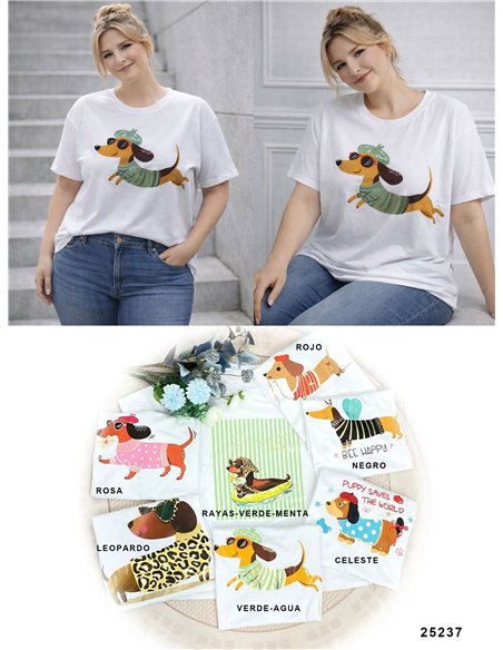 Camiseta amplia perro salchicha