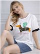 Camiseta amplia perro salchicha con ribete