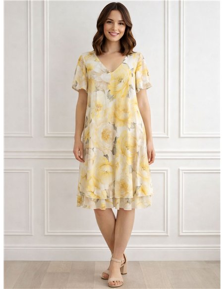 Peony bloom float dress