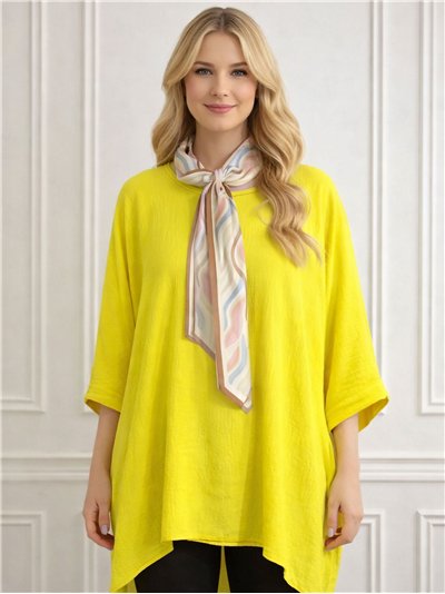 Blouse longue avec foulard décoratif