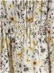 Vestido corto floral fruncido con cordones