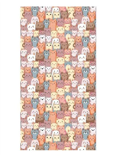 Telo mare con stampa di gatti