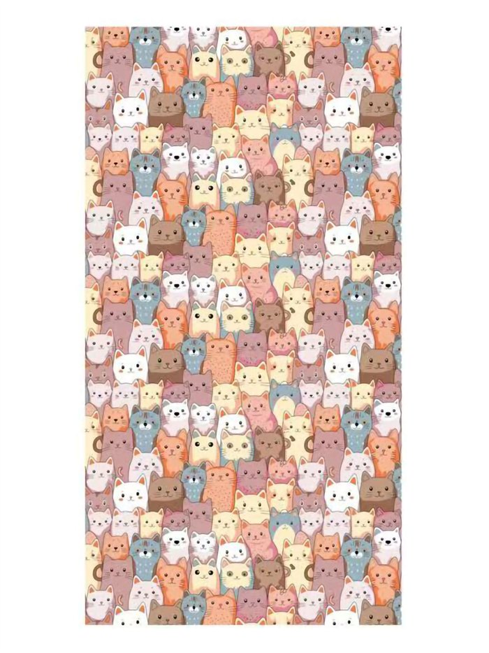Telo mare con stampa di gatti